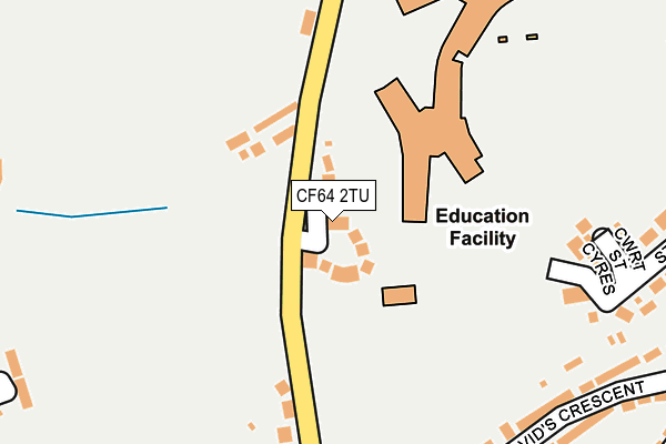 CF64 2TU map - OS OpenMap – Local (Ordnance Survey)