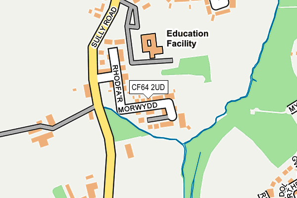 CF64 2UD map - OS OpenMap – Local (Ordnance Survey)