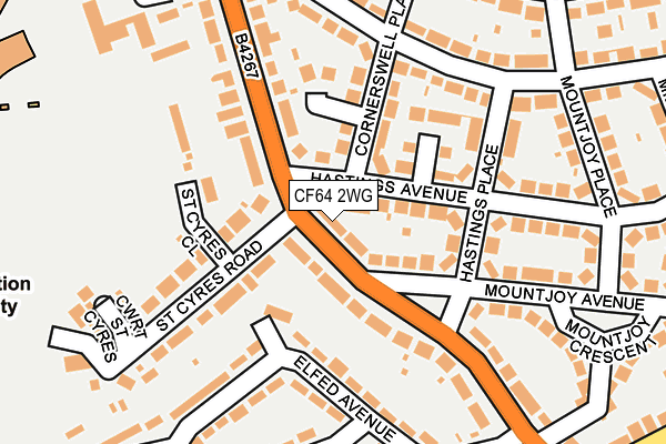 CF64 2WG map - OS OpenMap – Local (Ordnance Survey)