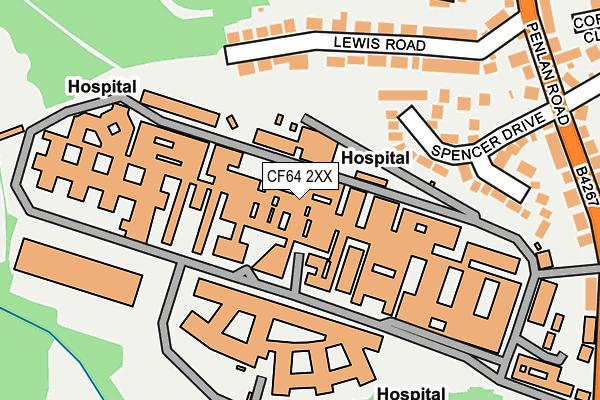CF64 2XX map - OS OpenMap – Local (Ordnance Survey)