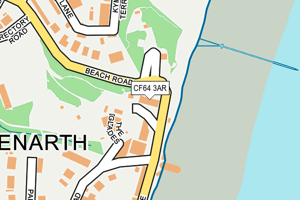 CF64 3AR map - OS OpenMap – Local (Ordnance Survey)