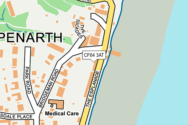 CF64 3AT map - OS OpenMap – Local (Ordnance Survey)