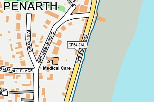 CF64 3AU map - OS OpenMap – Local (Ordnance Survey)