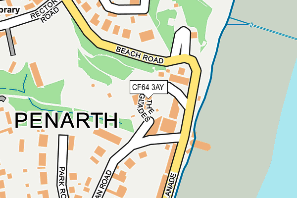 CF64 3AY map - OS OpenMap – Local (Ordnance Survey)