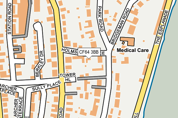 CF64 3BB map - OS OpenMap – Local (Ordnance Survey)