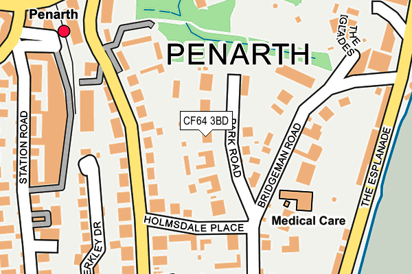 CF64 3BD map - OS OpenMap – Local (Ordnance Survey)