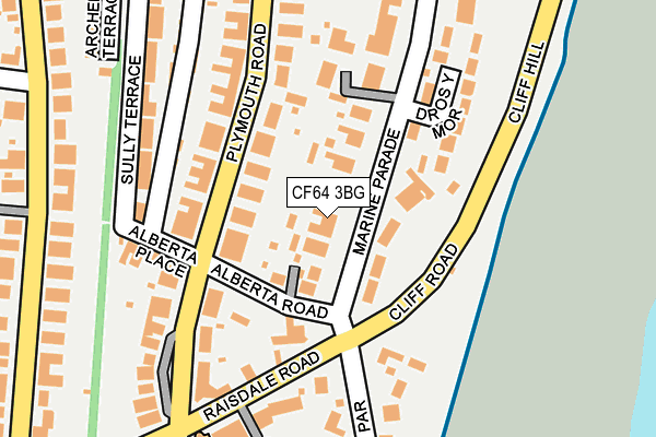 CF64 3BG map - OS OpenMap – Local (Ordnance Survey)