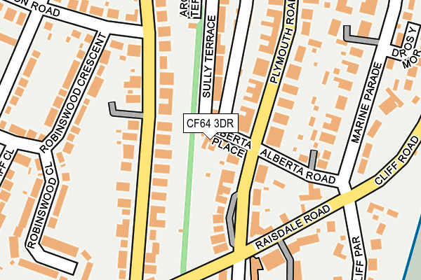 CF64 3DR map - OS OpenMap – Local (Ordnance Survey)