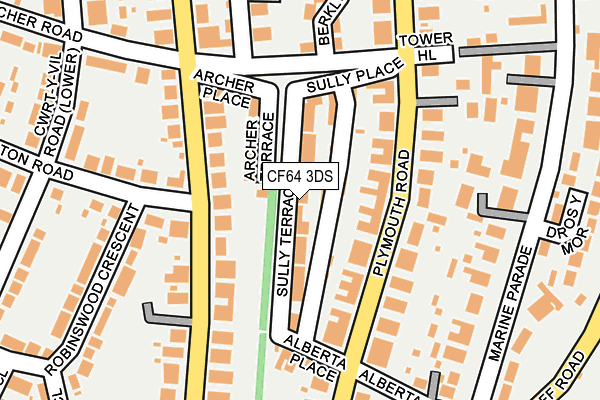 CF64 3DS map - OS OpenMap – Local (Ordnance Survey)