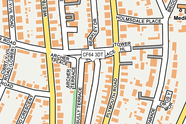 CF64 3DT map - OS OpenMap – Local (Ordnance Survey)