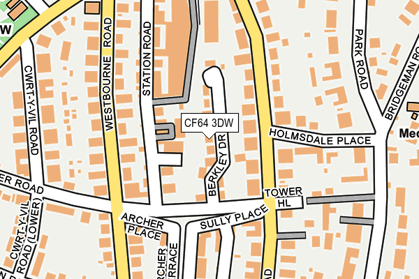 CF64 3DW map - OS OpenMap – Local (Ordnance Survey)