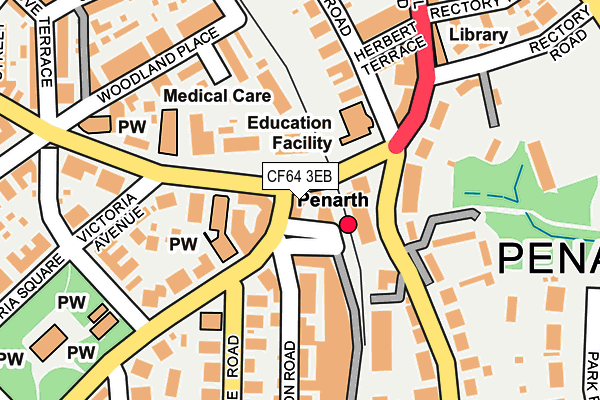 CF64 3EB map - OS OpenMap – Local (Ordnance Survey)