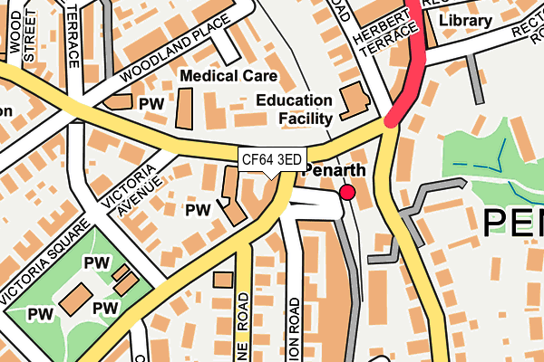 CF64 3ED map - OS OpenMap – Local (Ordnance Survey)