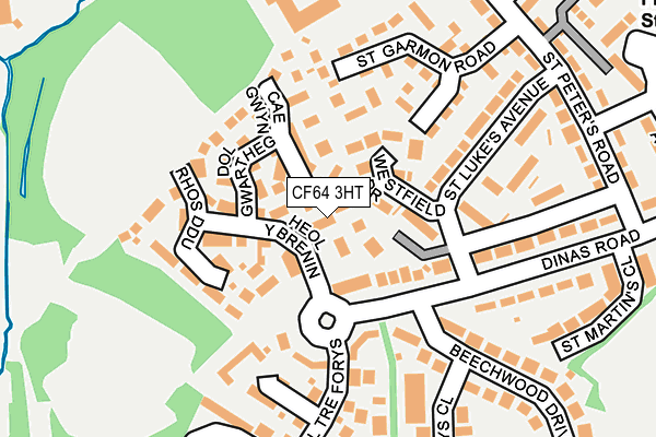 CF64 3HT map - OS OpenMap – Local (Ordnance Survey)