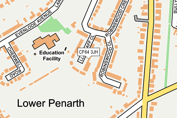 CF64 3JH map - OS OpenMap – Local (Ordnance Survey)