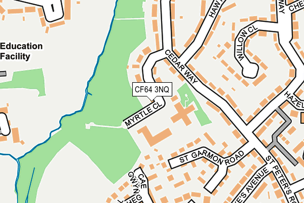 CF64 3NQ map - OS OpenMap – Local (Ordnance Survey)