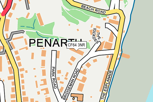 CF64 3NR map - OS OpenMap – Local (Ordnance Survey)