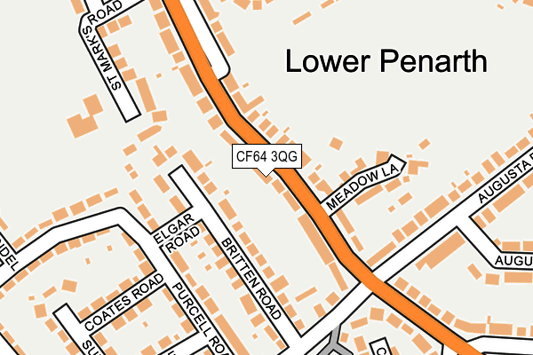 CF64 3QG map - OS OpenMap – Local (Ordnance Survey)