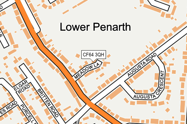 CF64 3QH map - OS OpenMap – Local (Ordnance Survey)