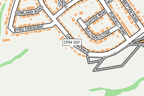 CF64 3QY map - OS OpenMap – Local (Ordnance Survey)