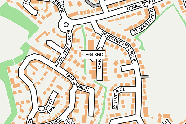 CF64 3RD map - OS OpenMap – Local (Ordnance Survey)