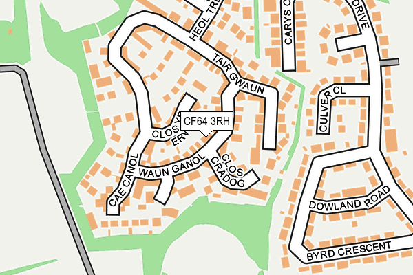 CF64 3RH map - OS OpenMap – Local (Ordnance Survey)