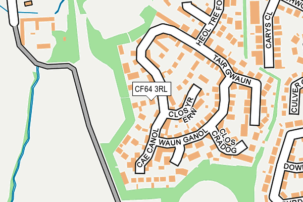 CF64 3RL map - OS OpenMap – Local (Ordnance Survey)