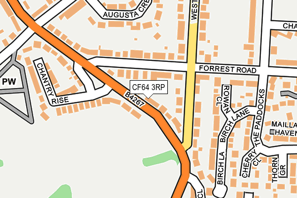 CF64 3RP map - OS OpenMap – Local (Ordnance Survey)