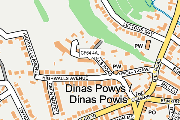 Map of DINAS POWYS IT LIMITED at local scale