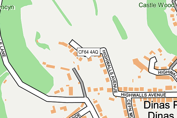 CF64 4AQ map - OS OpenMap – Local (Ordnance Survey)