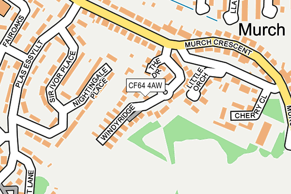 CF64 4AW map - OS OpenMap – Local (Ordnance Survey)