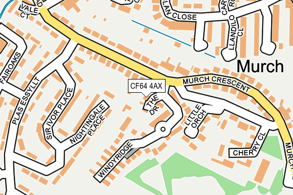 CF64 4AX map - OS OpenMap – Local (Ordnance Survey)