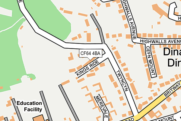 CF64 4BA map - OS OpenMap – Local (Ordnance Survey)