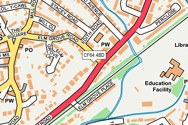 CF64 4BD map - OS OpenMap – Local (Ordnance Survey)