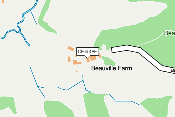 CF64 4BE map - OS OpenMap – Local (Ordnance Survey)