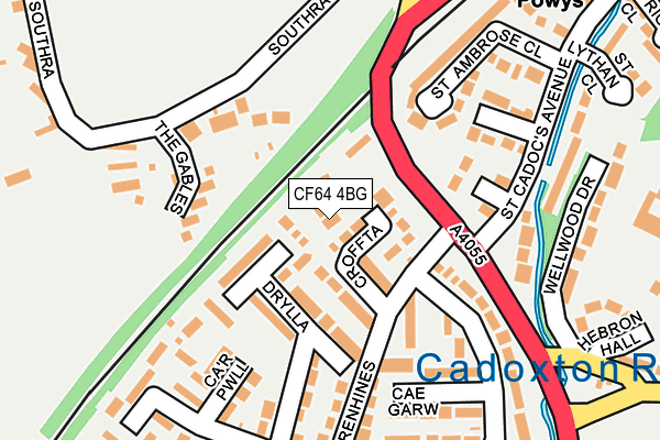 CF64 4BG map - OS OpenMap – Local (Ordnance Survey)