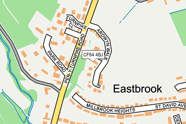 CF64 4BJ map - OS OpenMap – Local (Ordnance Survey)