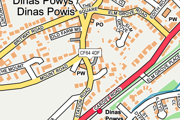 CF64 4DF map - OS OpenMap – Local (Ordnance Survey)