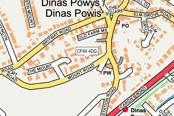 CF64 4DG map - OS OpenMap – Local (Ordnance Survey)