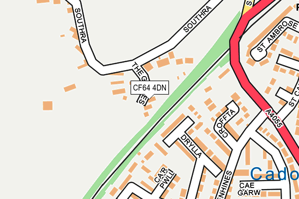 CF64 4DN map - OS OpenMap – Local (Ordnance Survey)