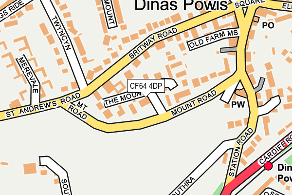 CF64 4DP map - OS OpenMap – Local (Ordnance Survey)