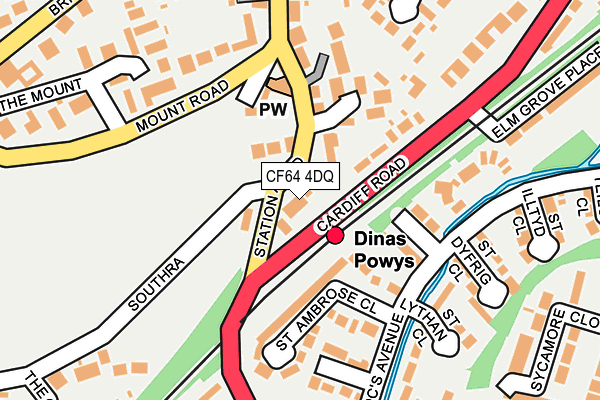 CF64 4DQ map - OS OpenMap – Local (Ordnance Survey)
