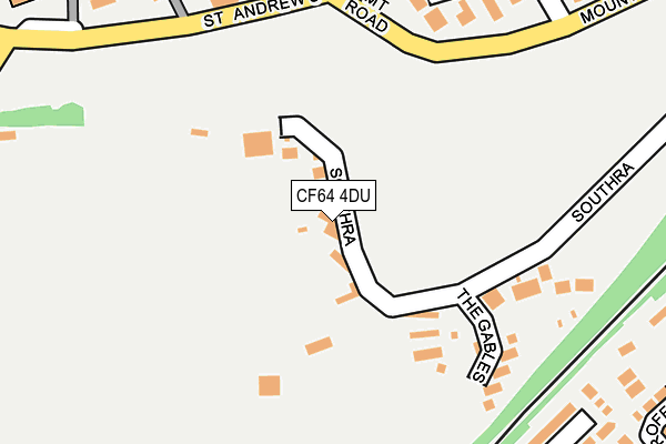 CF64 4DU map - OS OpenMap – Local (Ordnance Survey)