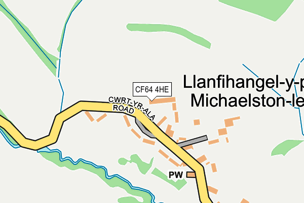 CF64 4HE map - OS OpenMap – Local (Ordnance Survey)