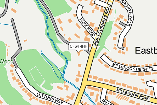 CF64 4HH map - OS OpenMap – Local (Ordnance Survey)