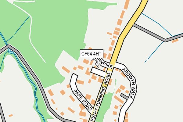 CF64 4HT map - OS OpenMap – Local (Ordnance Survey)