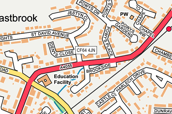 CF64 4JN map - OS OpenMap – Local (Ordnance Survey)