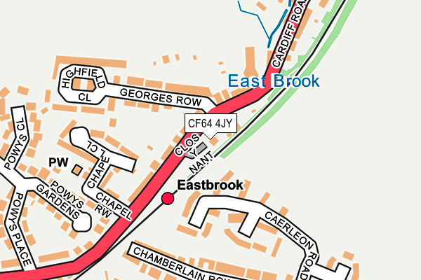 CF64 4JY map - OS OpenMap – Local (Ordnance Survey)