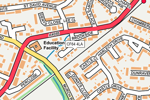 CF64 4LA map - OS OpenMap – Local (Ordnance Survey)