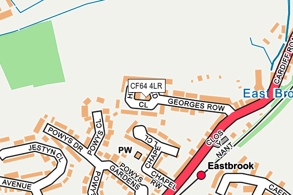 CF64 4LR map - OS OpenMap – Local (Ordnance Survey)